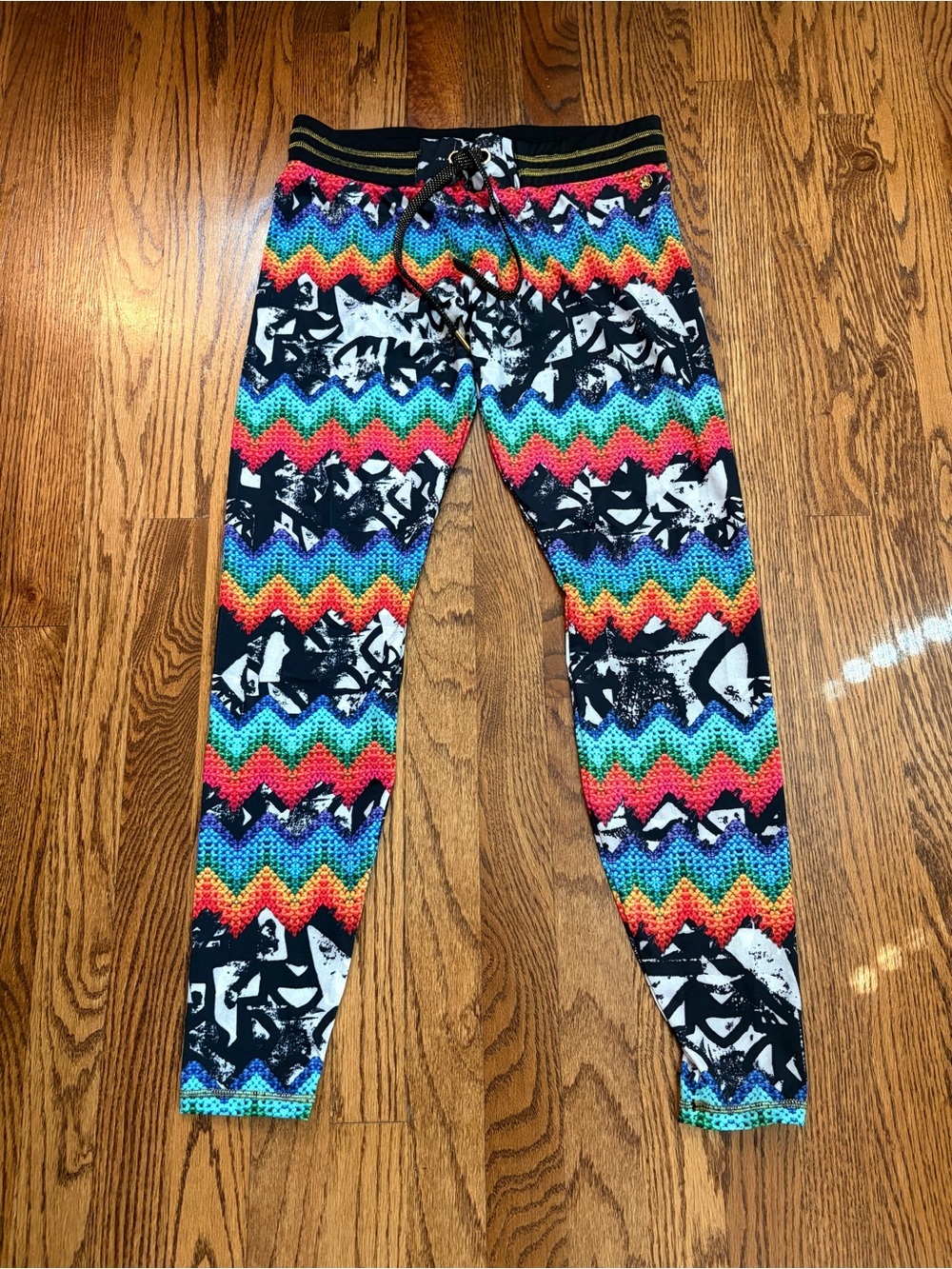 Dakine Surf Swim Leggings Women’s Large Multicolor Zigzag UPF Paddleboard Beach